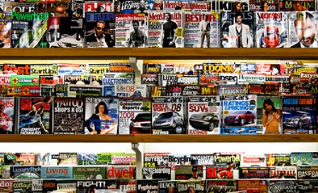 A Wall of Magazines